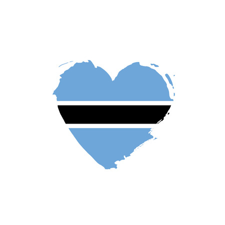 Botswana flag, vector illustration on a white backgroundのイラスト素材