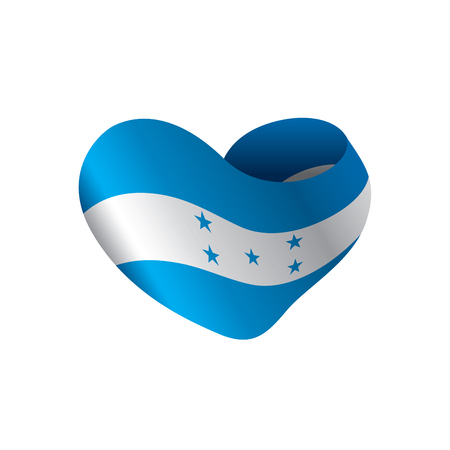 Honduras flag, vector illustration on a white backgroundのイラスト素材