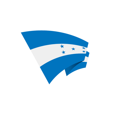 Honduras flag, vector illustration on a white backgroundのイラスト素材