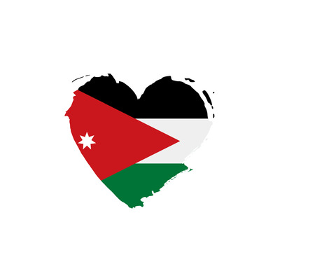 Jordan flag, vector illustrationのイラスト素材