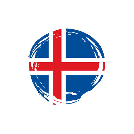 Iceland flag, vector illustrationのイラスト素材