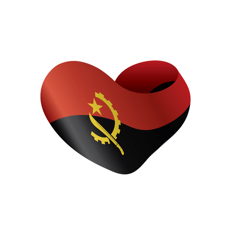 Angola flag, vector illustrationのイラスト素材
