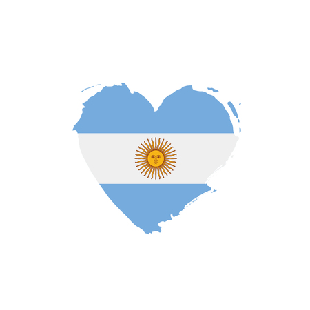 Argentina flag, vector illustration on a white backgroundのイラスト素材
