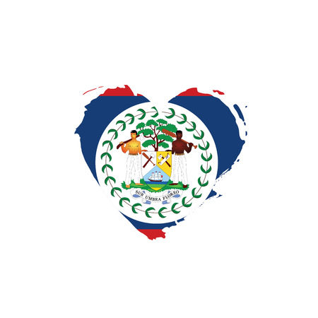 Belize flag, vector illustration on a white backgroundのイラスト素材