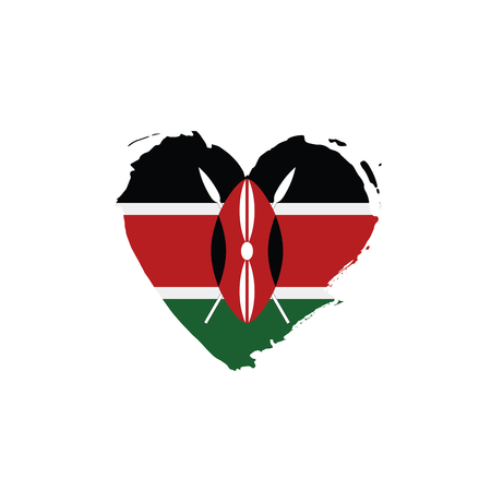 Kenya flag, vector illustrationのイラスト素材
