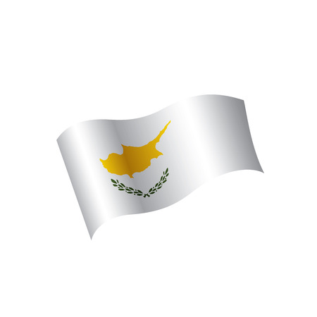Cyprus flag, vector illustration on a white backgroundのイラスト素材