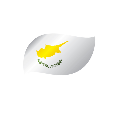 Cyprus flag, vector illustration on a white backgroundのイラスト素材