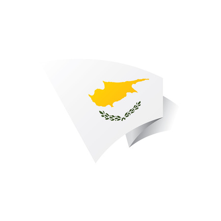 Cyprus flag, vector illustration on a white backgroundのイラスト素材
