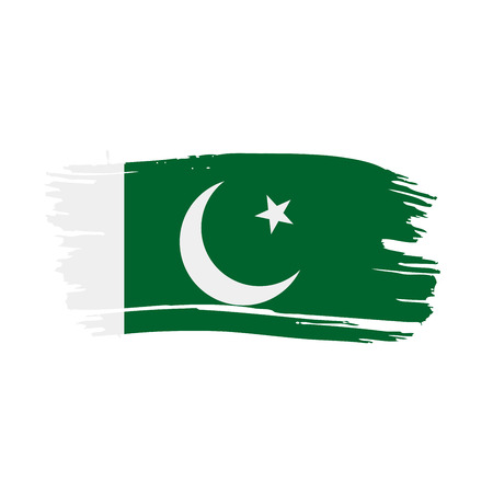 Pakistan flag, vector illustrationのイラスト素材