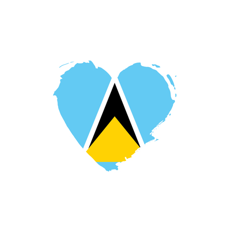 Saint Lucia flag, vector illustration on a white background.のイラスト素材