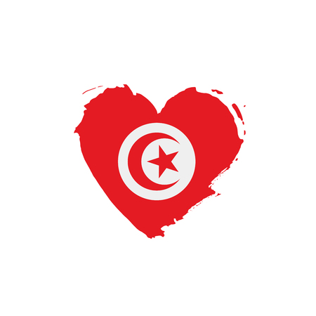 Tunisia flag, vector illustrationのイラスト素材
