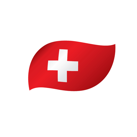 Switzerland flag, vector illustrationのイラスト素材
