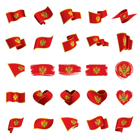 montenegro flag, vector illustration on a white backgroundのイラスト素材