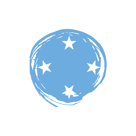 Federated States Micronesia flagのイラスト素材