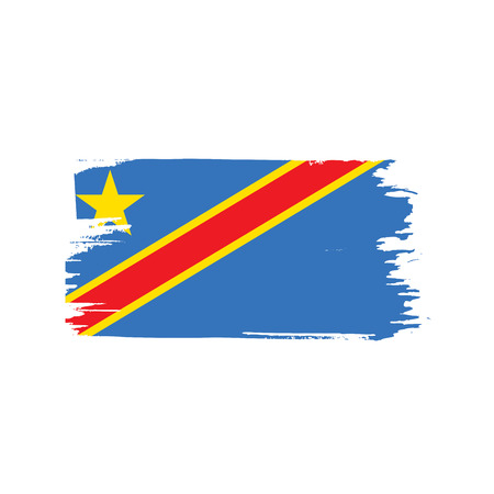 Democratic Republic of the Congo flag.のイラスト素材
