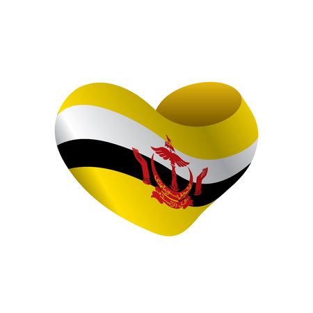 Brunei flag, vector illustration on a white backgroundのイラスト素材
