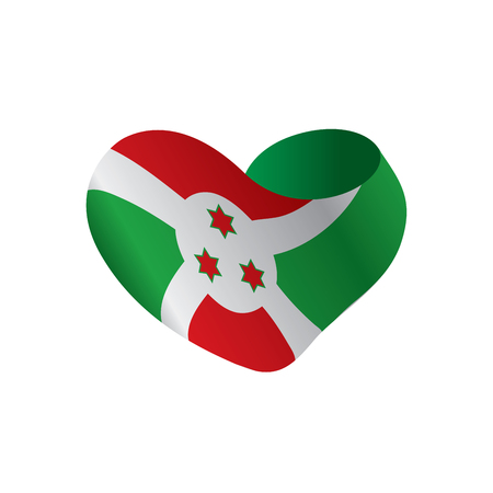 Burundi flag, vector illustration on a white backgroundのイラスト素材