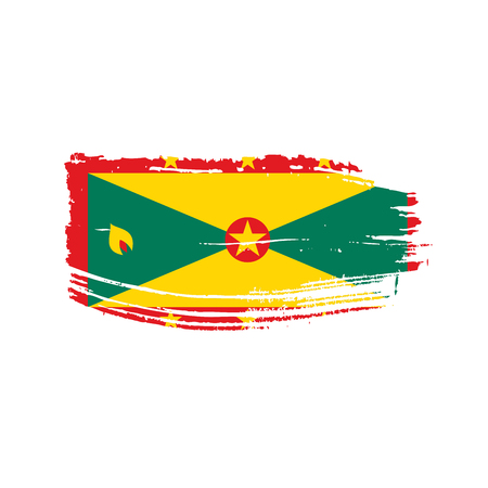Grenada flag, vector illustrationのイラスト素材