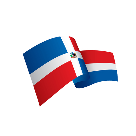 Dominican flag, vector illustration.のイラスト素材