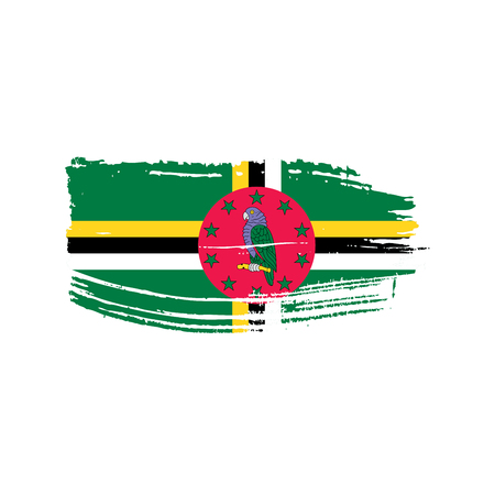 Dominica flag, vector illustrationのイラスト素材