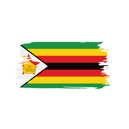 Zimbabwe flag grunge illustrationのイラスト素材