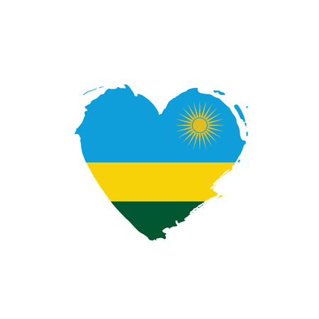Rwanda flag, vector illustrationのイラスト素材