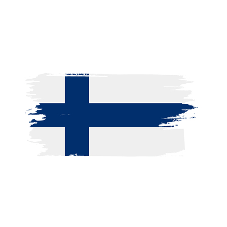 Finland flag, vector illustrationのイラスト素材