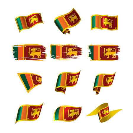 Sri Lanka flag, vector illustrationのイラスト素材