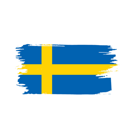 Sweden flag, vector illustrationのイラスト素材