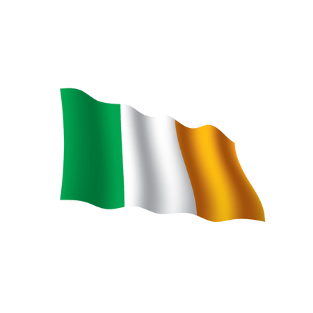 Ireland flag, vector illustration on a white backgroundのイラスト素材