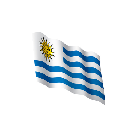Uruguay flag, vector illustrationのイラスト素材