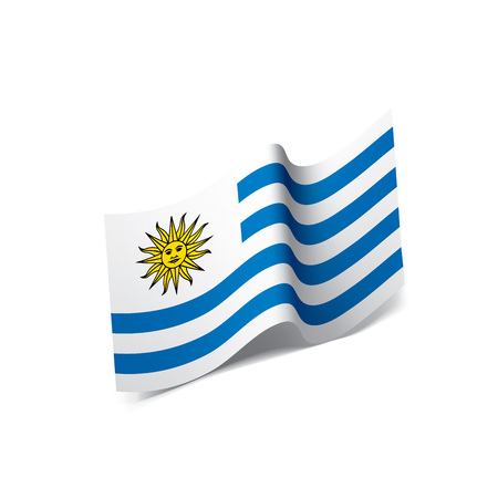 Uruguay flag, vector illustrationのイラスト素材