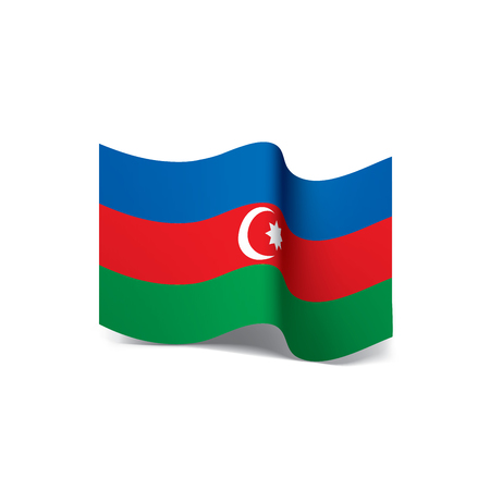 Azerbaijan flag, vector illustrationのイラスト素材