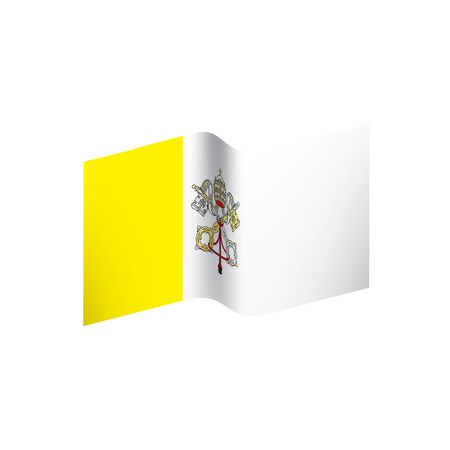 Vatican flag, vector illustration on a white backgroundのイラスト素材