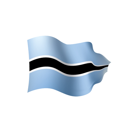 Botswana flag, vector illustrationのイラスト素材
