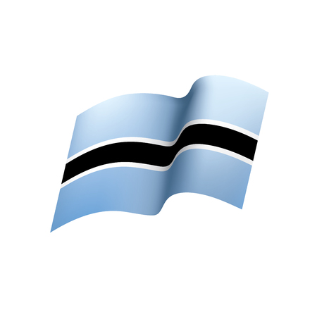 Botswana flag, vector illustration