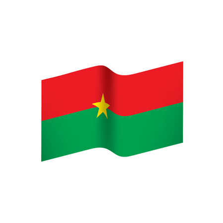 Burkina Faso flag, vector illustrationのイラスト素材