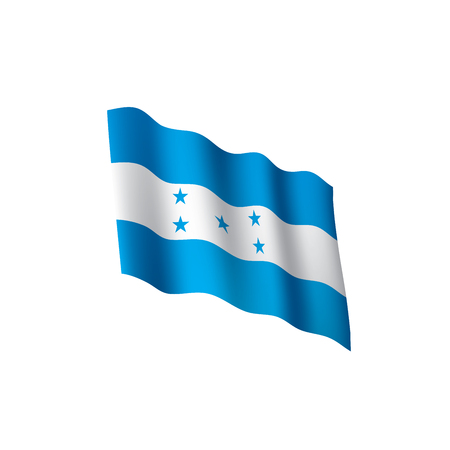 Honduras flag, vector illustration on a white backgroundのイラスト素材