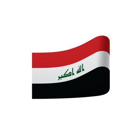 Iraqi flag, vector illustrationのイラスト素材