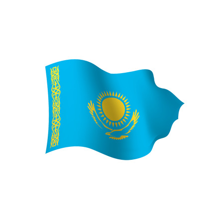 Kazakhstan flag, vector illustrationのイラスト素材