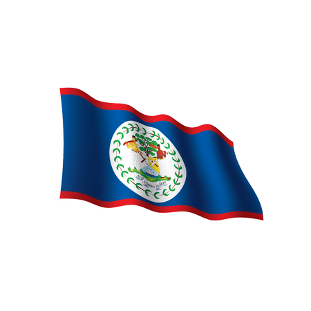 Belize flag, vector illustrationのイラスト素材