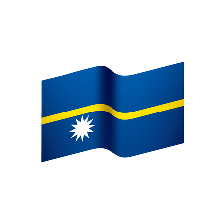Nauru flag, vector illustration on a white backgroundのイラスト素材