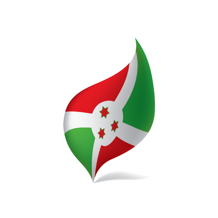 Burundi flag, vector illustrationのイラスト素材