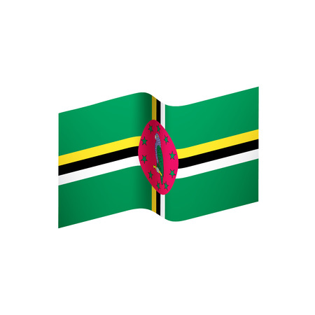 Dominica flag, vector illustrationのイラスト素材