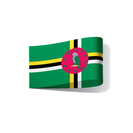 Dominica flag, vector illustrationのイラスト素材