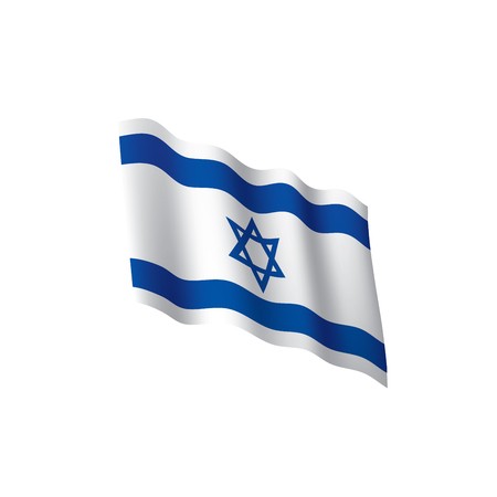 Israel flag, vector illustration on a white backgroundのイラスト素材