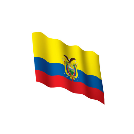 Ecuador flag, vector illustrationのイラスト素材