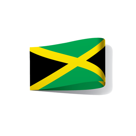 Jamaica flag, vector illustrationのイラスト素材