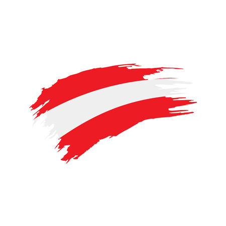 Austria flag, vector illustration on a white backgroundのイラスト素材