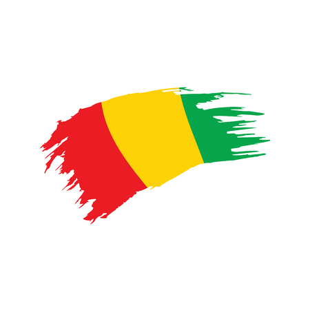 guinea flag, vector illustration on a white backgroundのイラスト素材